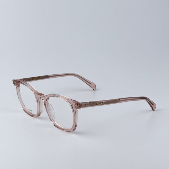 Celine THIN Women BRAND NEW Eyeglasses Shiny Rose Demo Square CL50058I 074 - Picture 4 of 10